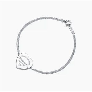 Tiffany and Co. heart tag double chain bracelet